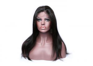 China 100% Brazilian Human Hair Full Lace Wigs , Natural Looking Human Hair Wigs Black Color wholesale