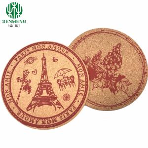 China Hot Sale Factory Price Custom Size Cork Coaster Resistant Cork Cup Mats wholesale