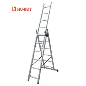 China Household 3x6 Collapsible Extension Ladder High Safety Slip Resistance wholesale