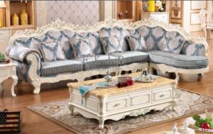 China Hot sale latest design large fabric corner sofa on sale