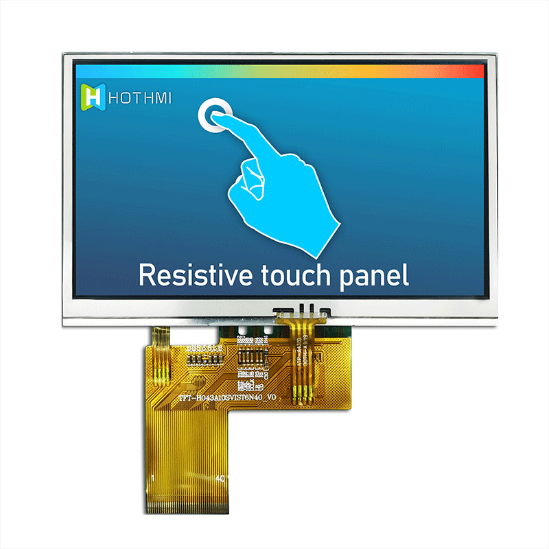 3.3V Resistive LCD 4.3 Inch , 800x480 LCD TFT 4.3 Inch TFT-H043A10SVIST5R40