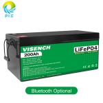 Visench Direct factory 12V 24V 100Ah 120Ah 200Ah Deep 6000 Cycles Solar Lifepo4