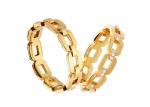 18k Gold Diamond Unique Chain OEM ODM Personalized Couple Rings