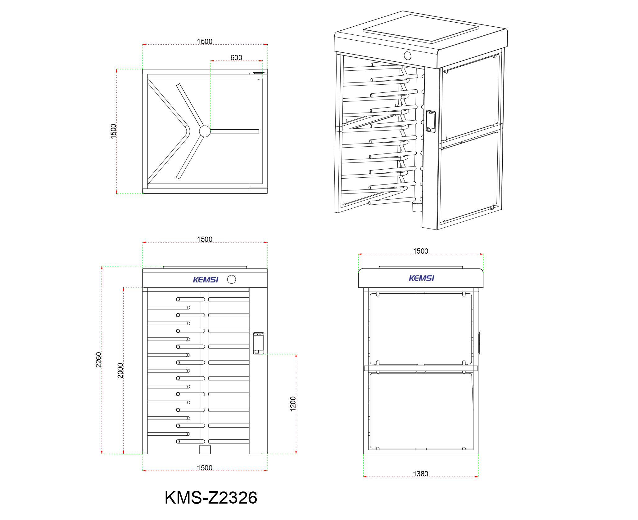 Full Height Turnstile With Real Name Face Recognition Access For Construction Sites