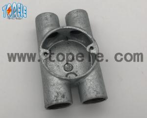 China BS4568 Electrical Conduit Fittings Twin Through Way H Malleable Iron Box 20mm -32mm wholesale