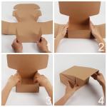 Square Corrugated Board Custom Shipping Mailing Box Folding Paper Packaging