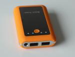 5V - 1A 6600mAh Red / Yellow / Blue Dual USB Power Bank Support Large Logo