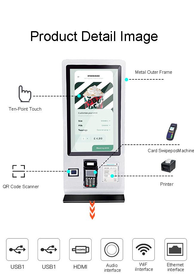 All-in-One Self-Order Kiosk for Retail Food and Hospitality Solutions