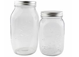 China Personalized Couples Glass Canning Jars , Wide Mouth Mason Jars With Lids wholesale