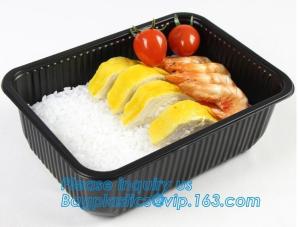 China takeaway food container disposable plastic lunch bento box,square PLA plastic food container,fast food package essential wholesale