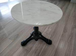 China Black Modern Side Metal Table Legs Diameter 3&quot; Column With White Marble Top wholesale