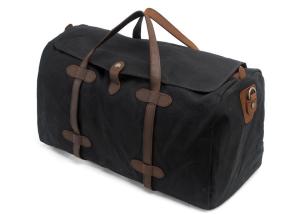 China CL-600 Black Classical Big Bag Waxed Canvas and Leather Duffle Bag wholesale