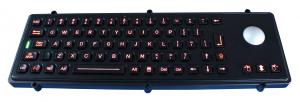 China Backlit Stainless Steel keyboard Black Color Waterproof with 71 keys wholesale