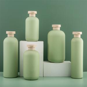 China 250ml 300ml 500ml Flip Top Plastic Bottle Light Green Plastic HDPE Lotion Shampoo W on sale