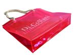 Transparent PVC Reusable Carrier Bags With Twist Rope Handle For Lady Shopping