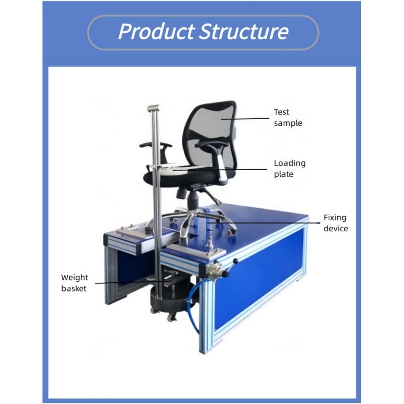 Office Chair Forward & Rear Stability Test Machine | Indoor Seating Stability Tester | BIFMA X5.1 Furniture Testing Instrument