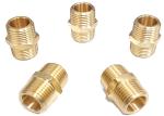 Brass Pipe Fitting, Hex Nipple, 1/2" x 1/2" NPT Male Pipe