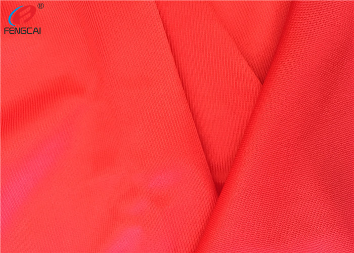 Brushed Dazzle Polyester Tricot Knit Fabric , Sportswear Fabric 130GSM Weight