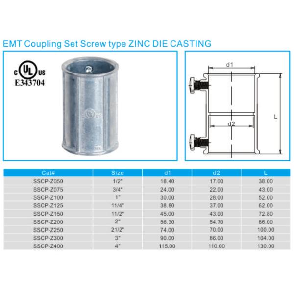 Smooth Surface EMT Reducing Coupling , EMT To Liquid Tight Fitting Antirust