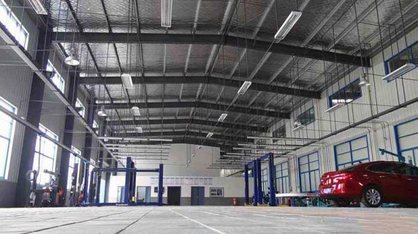 Metal Frame Garage Steel Building Construction With Steel Cladding Sheet Wall /