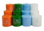 Colorful Scented White Religious Beeswax Pillar Candles Gift Decorative D3.6CM