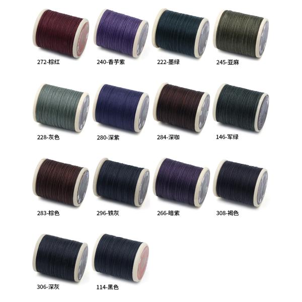 30g One Roll Round Wax Thread DIY Handmade 0.65MM Leather Sewing Polyester Thread