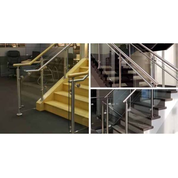 SS304 Round Tube Post Base Plate Brackets | Stainless Steel Balustrade Mounting Fittings for Handrail & Railing Installations