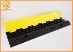 3 Channel Cable Protector Ramp Flexible Recycling Rubber One Meter Yellow Cover