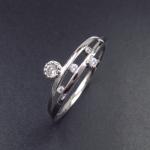 Crown 925 Silver Cubic Zirconia Engagement Rings For Girls Princess Very Cute
