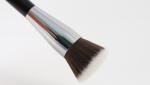 Black Long Handle Powder Makeup Brush With Brown Nylon Hair