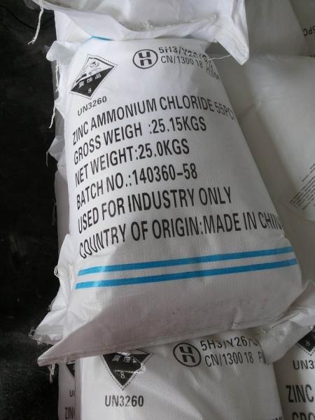 Quality manufactorer zinc ammonium chloride,Export 45%Ammonium Chloride/55%Zinc Chloride export to Saudi Arabia for sale