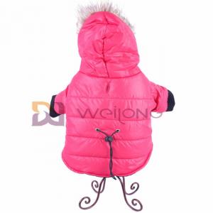 China Wadding Snaps Filling Opening Fur Hood Pet Clothing Hoodie Polyester dog outerwear on sale