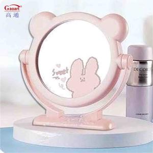 China Modern Compact Vanity Table Makeup Mirror with Cute Design and Glass Material 100 Pcs wholesale