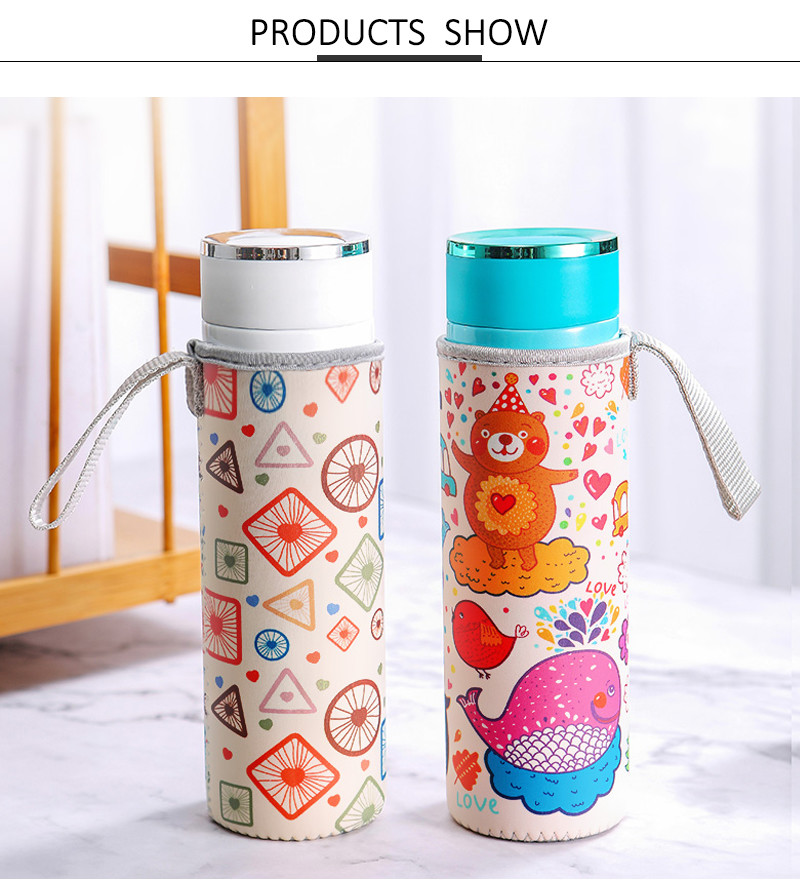 Silk Printing Insulated Neoprene Water Bottle Sleeve