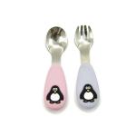 SGS Stainless Steel Spoon Silicone Cover Eco Friendly Soft Flaware Set