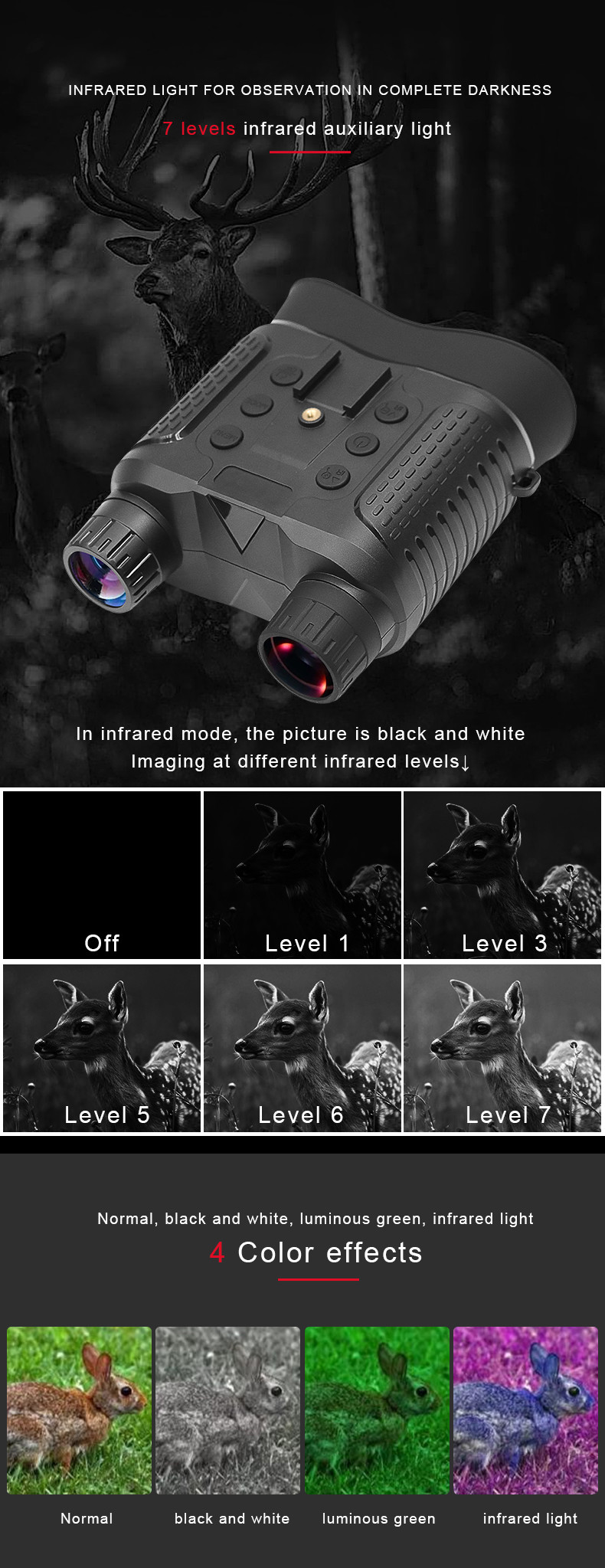 HD 12 Mega Pixels Digital Night Vision Camera Binocular Infrared Scope