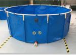 PVC Coated Customized Tarpaulin Fish Tank , 3200L Cold Resistance Fish Tank