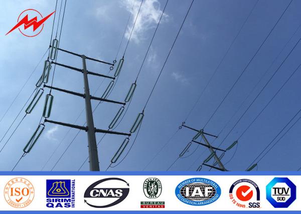 Outside ASTM A123 Electrical Power Pole High Strength 10kV - 220kV Power