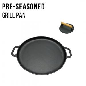 China Pre Seasoned Cast Iron Frying Pan 30/35cm Cast Iron Grill Pan on sale