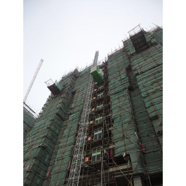 Double Cage Rack Pinion Lift Construction Passenger Hoist