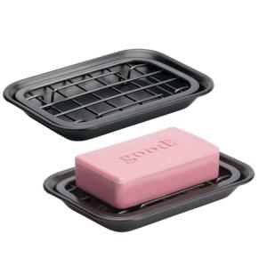 China Metal Home Soap Dish Tray Bathroom Hardware Black Dawn Soap Holder Box Saver wholesale