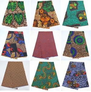China 100% Cotton REAL WAX print fabric African ankara fabrics with Kente Design Width 58/60 wholesale