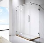 5mm Bathroom Shower Screens Tempered Glass Polishing Finish Cubicle Shower Rooms