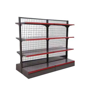 China Single Side Display Grid Rack Heavy Duty Supermarket Shelving wholesale