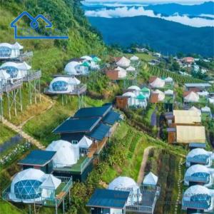 China Outdoor Hotel Geodesic Dome Tent Resort Luxury Igloo House With Bathroom wholesale