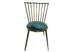 Electroplating Iron Frame 81.5cm Dark Green Dining Chairs