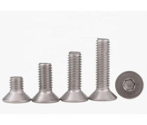 China 304 Stainless Steel Din7991 M3-M16 Countersunk Head Hexagon Socket Screw for BS Standard Fastener Distributors wholesale