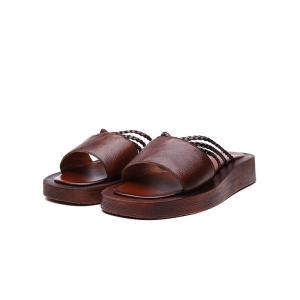 China S370 Factory Direct Women'S Shoes Ins Tide Shoes 2020 New Leather Hand-Woven Slippers Cool And Breathable wholesale
