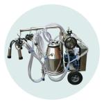 Gas Pulsation 1.1KW Electric Goat Milking Machine With Removble Bucket