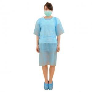 China Eco Friendly Disposable Medical Clothing , Hospital Patient Gown 20-50g/M2 wholesale